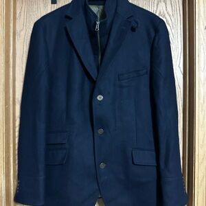 Flynt  wool plaid hybrid sport coat with removable bib size L